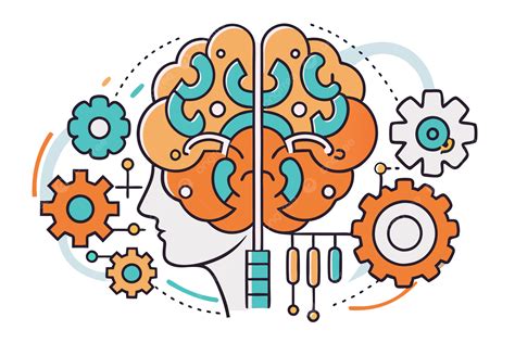 Ilustración conceptual de un cerebro con engranajes representando la reprogramación mental para la pérdida de peso.