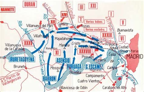 Mapa de Cataluña con las rutas de avance franquista en enero-febrero de 1939.