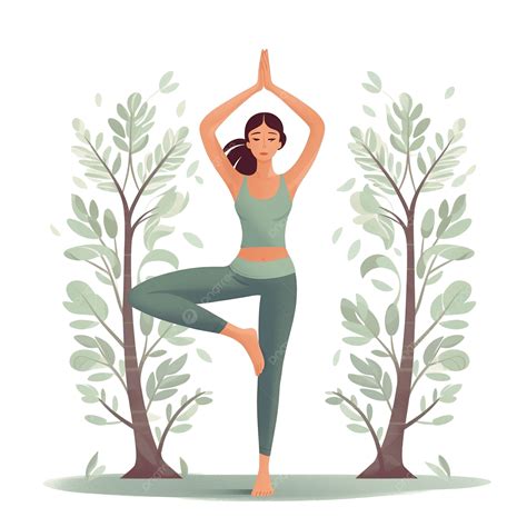 Ilustración de una persona practicando yoga en una postura equilibrada.