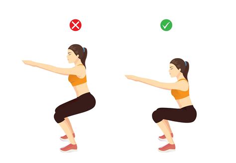 Mujer realizando sentadillas con buena técnica.