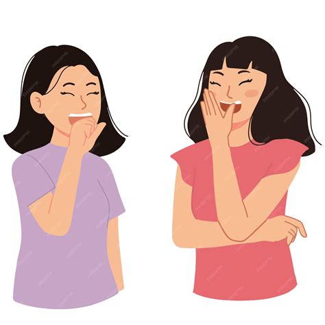 Ilustración de dos amigas riendo juntas.