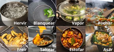 diagrama: diferentes métodos de cocción y sus aplicaciones