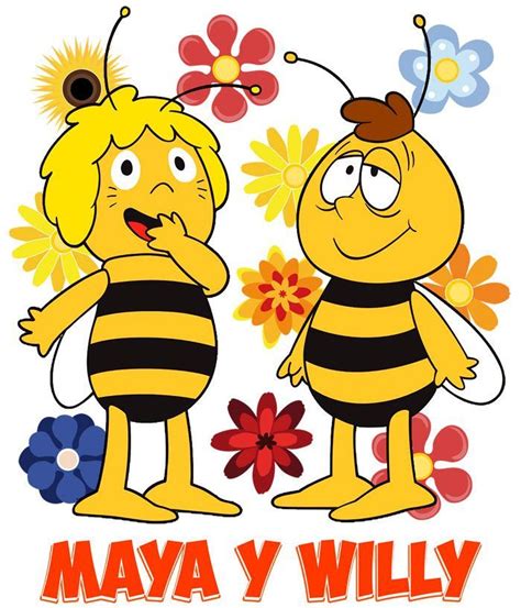 Ilustración de Maya, Willy y Flip en un entorno natural