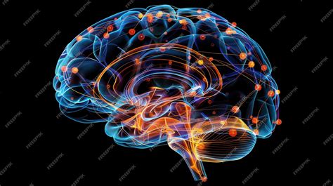 Ilustración de un cerebro con zonas resaltadas que indican la regulación del hambre y la saciedad.