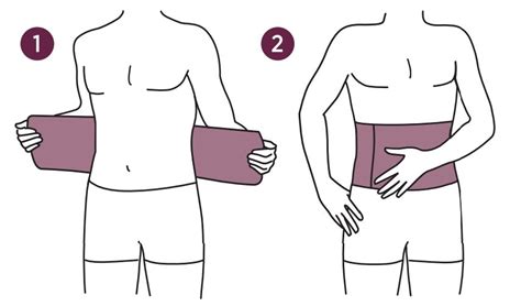 Ilustración de una faja abdominal genérica mostrando la zona de compresión