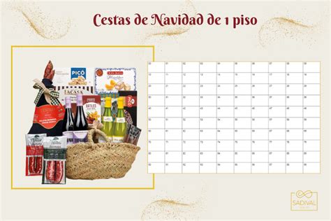 Ejemplo de una cesta de Navidad de dos pisos con productos variados para un sorteo