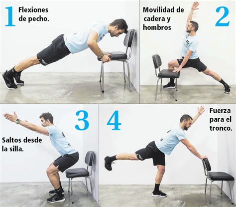 infografía de ejercicios básicos de fuerza