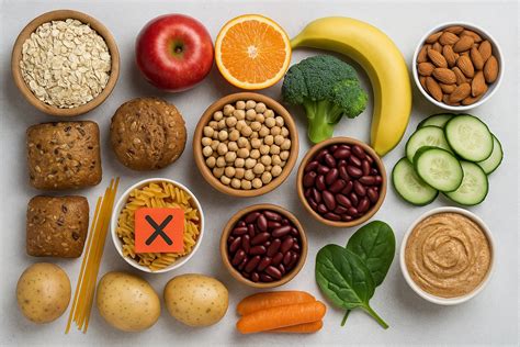 ilustraciones de alimentos permitidos y prohibidos en la dieta paleo