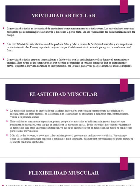 Gráfico comparativo de la elasticidad muscular y la movilidad articular como componentes de la flexibilidad.
