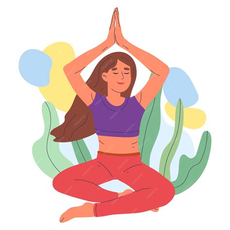 Ilustración de una persona practicando una postura de yoga adaptada para principiantes con sobrepeso.