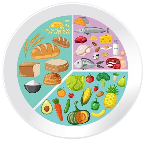 ilustración de una dieta equilibrada con alimentos recomendados para combatir la celulitis