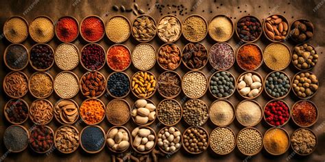 Variedad de panes nube con diferentes semillas y especias