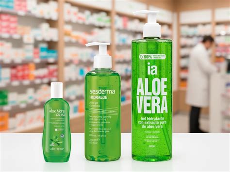 Infografía comparativa de ingredientes de diferentes geles de Aloe Vera.