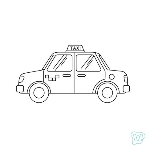Ilustración de un autobús adaptado y un taxi