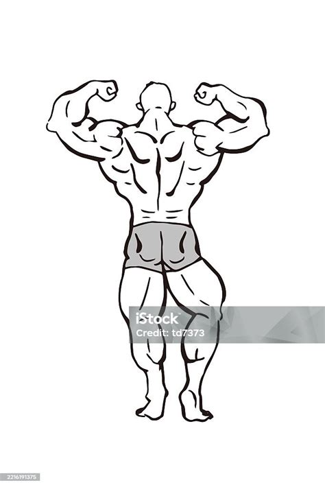 Ilustración de una culturista femenina ejecutando una pose de doble bíceps.