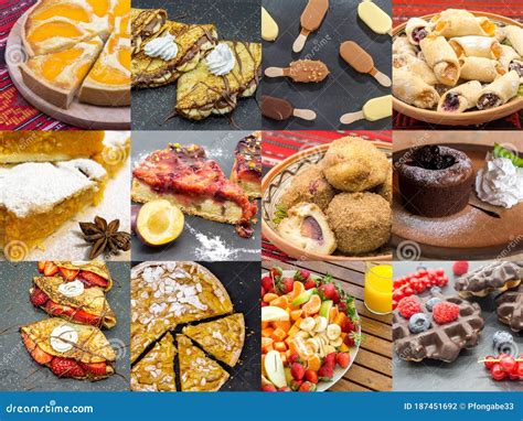 Collage de varias imágenes de postres keto variados