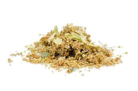 Imagen de flores de tilo secas listas para preparar una infusión.