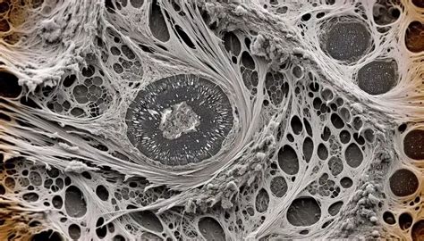 Microfotografía del tejido Powernet mostrando su elasticidad y estructura