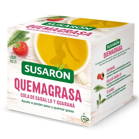 Imagen de la caja de la infusión Quemagrasa de Susarón con sabor a fresa.
