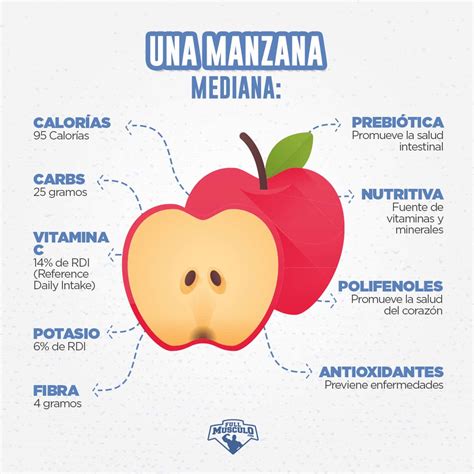 infografía beneficios manzana