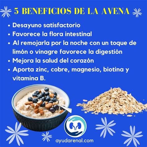 Gráfico comparativo de los beneficios de la avena para la salud, destacando la digestión, el colesterol y la saciedad.