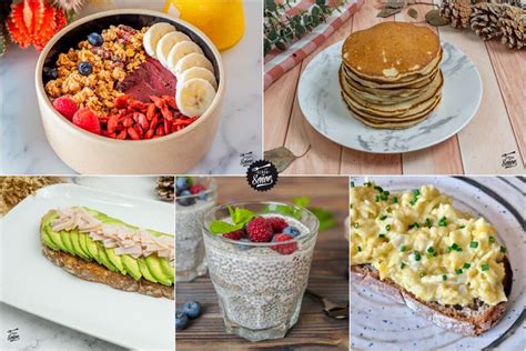 Collage de imágenes mostrando la variedad de desayunos y meriendas saludables con avena.