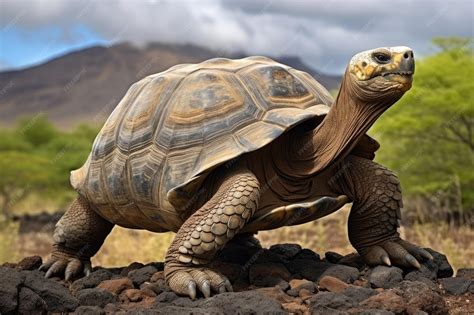 Fotografía de una tortuga gigante de Galápagos.