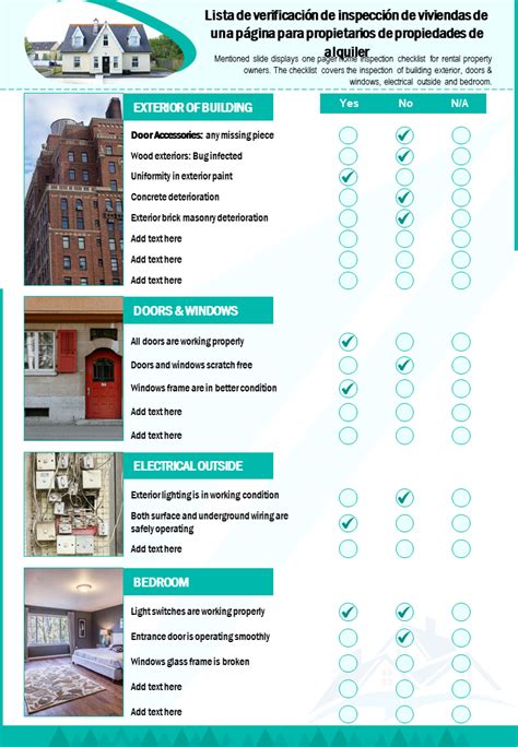 Checklist visual para la inspección de una vivienda