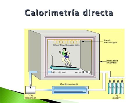Esquema de una cámara de calorimetría directa.
