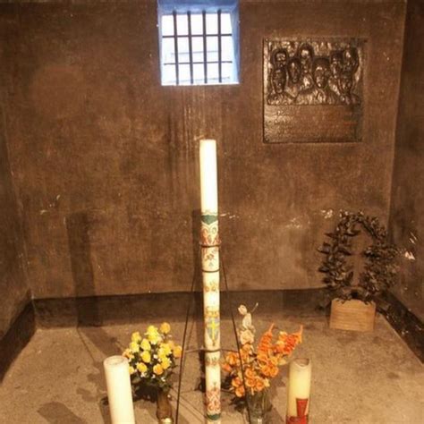 La celda de Maximiliano Kolbe en Auschwitz.