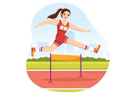 ilustración de un atleta realizando una disciplina de atletismo