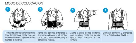 Infografía que muestra la correcta colocación de una faja lumbar y los músculos que soporta.