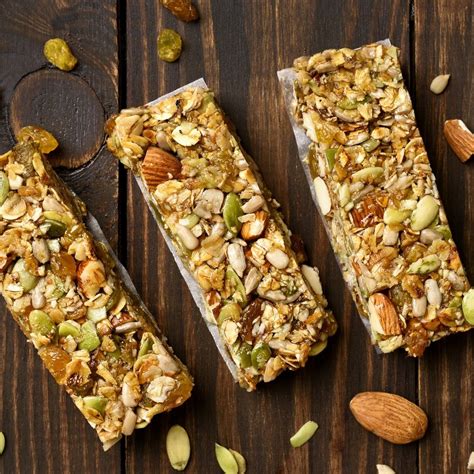 composición de semillas y frutos secos para barritas energéticas