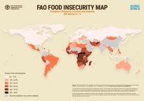 mapa mundial resaltando países con alta inseguridad alimentaria