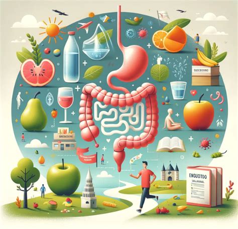 ilustración de un sistema digestivo saludable