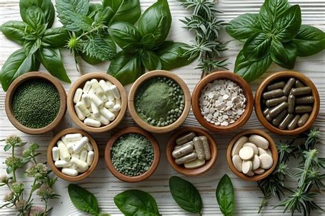 ilustración de hierbas y suplementos naturales para controlar el apetito