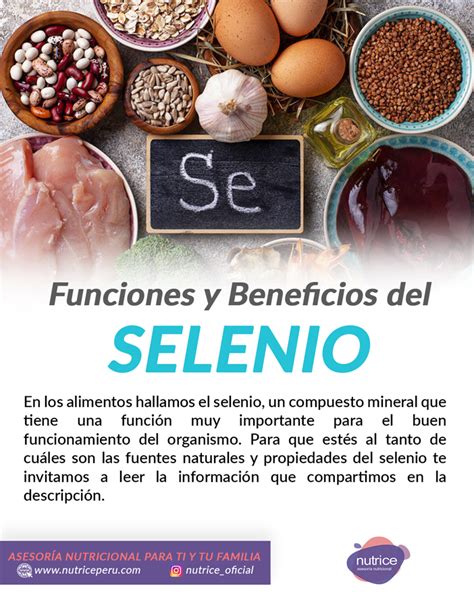 Infografía sobre los beneficios del selenio y las nueces de Brasil.