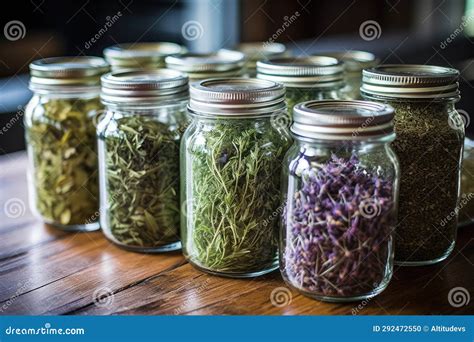 Imagen de varias hierbas secas dispuestas de forma decorativa junto a una taza de té.