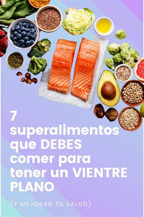 Composición visual de alimentos saludables para un vientre plano: salmón, aguacate, espinacas, quinoa, frutos secos