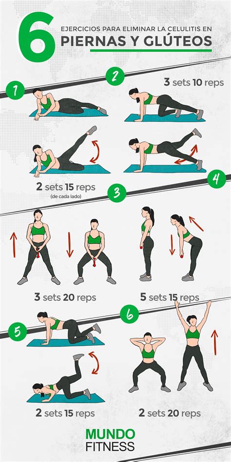 Secuencia de ejercicios para tonificar piernas y glúteos.