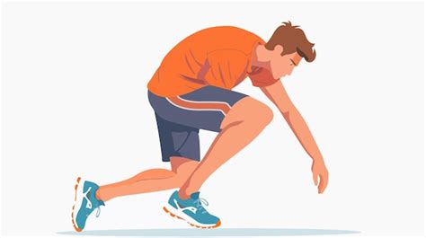 Ilustración: Corredor preparándose para una carrera matutina.