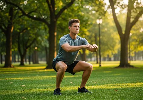 Diagrama de ejercicios de fuerza básicos (sentadillas, flexiones, pesas)