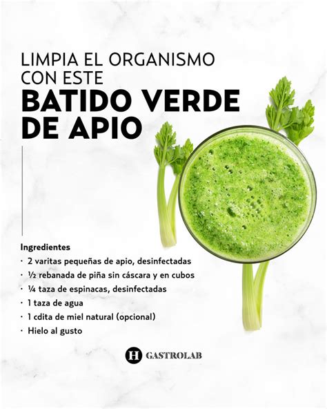Infografía mostrando los ingredientes y beneficios de un batido verde detox.