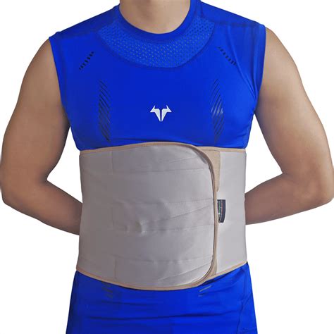 Diagrama detallado de la faja postoperatoria VF Unique Variant, mostrando tirantes, cierre y zonas de compresión reforzada.