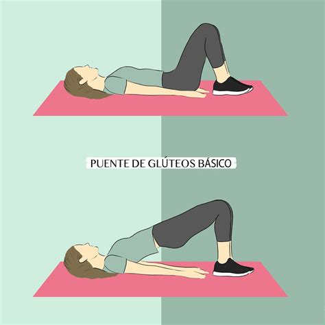 Ilustración mostrando la diferencia entre el puente de glúteos y el hip thrust.
