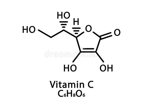 Estructura química del ácido L-ascórbico (vitamina C)