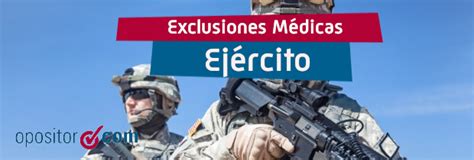 Infografía detallando las causas de exclusión médica en las oposiciones del Ejército Español