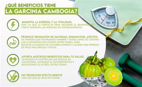 Infografía detallando los beneficios del extracto de Garcinia Cambogia y los micronutrientes añadidos.