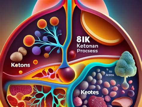 Esquema del proceso metabólico de cetosis en la dieta keto