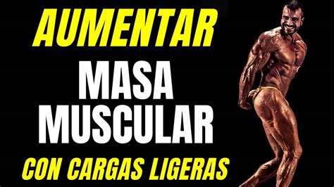 Gráfico comparativo mostrando niveles de hipertrofia con cargas ligeras y pesadas, enfatizando la importancia de la proximidad al fallo.